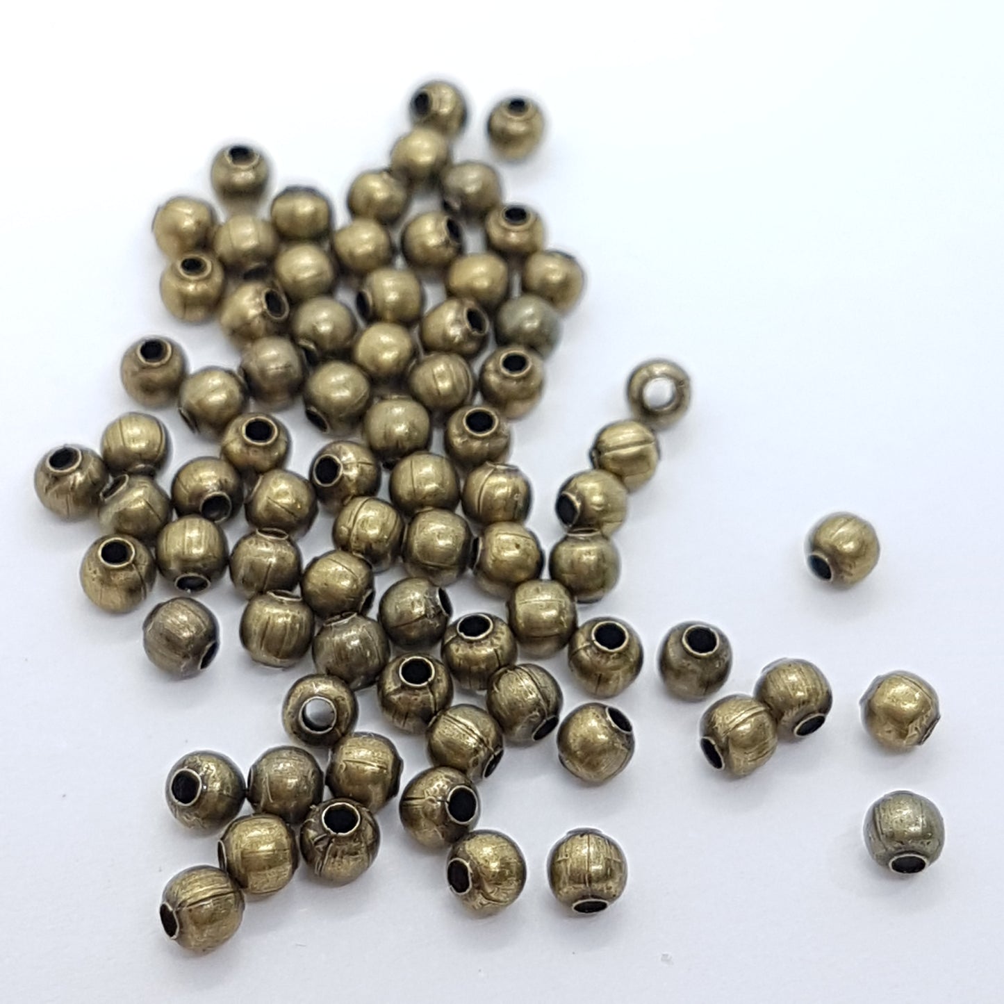 100pc Bronze Spacer Beads 3mm