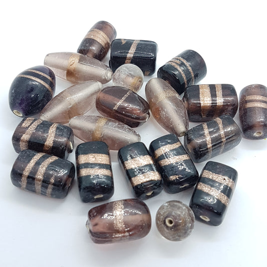 100g Purple Lampwork Bead Mix