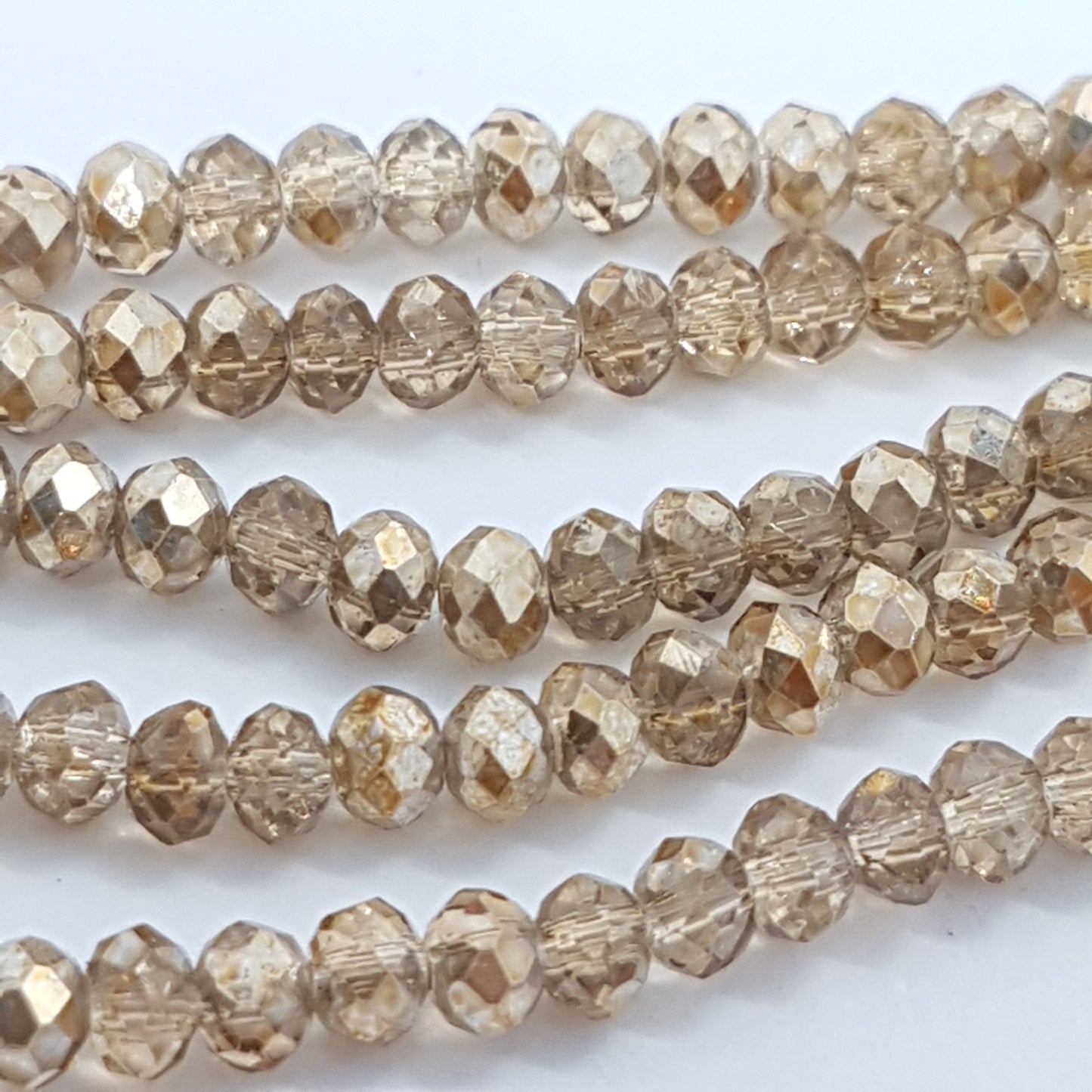 145pc Tiny Crystal Rondelle Beads