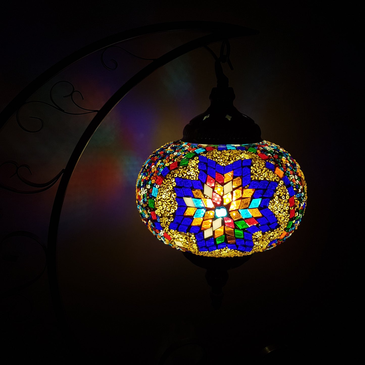 Turkish Mosaic Moon Lamp