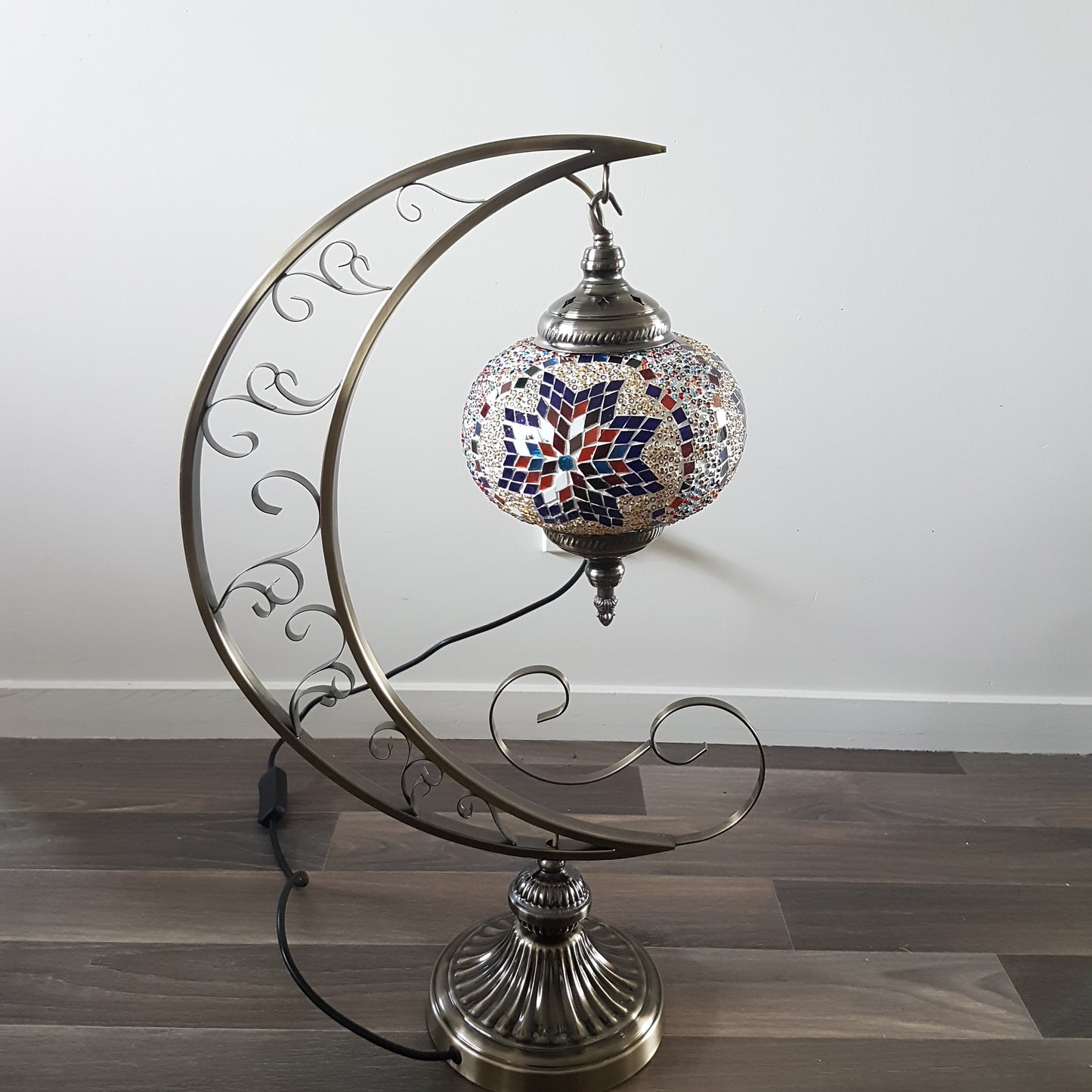 Turkish Mosaic Moon Lamp