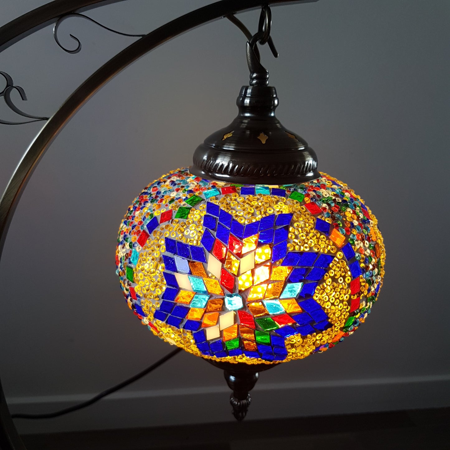 Turkish Mosaic Moon Lamp
