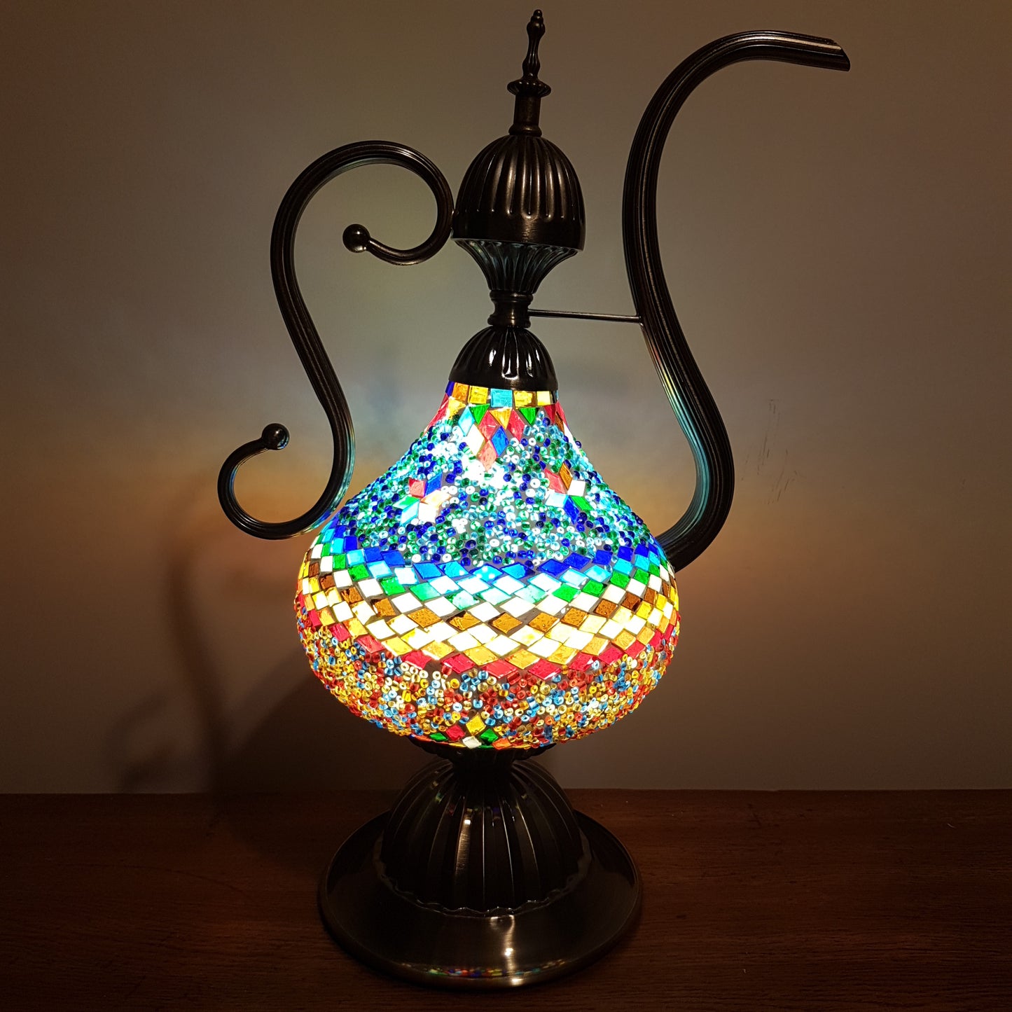 Turkish Mosaic Teapot Lamp