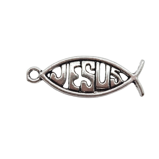 Ichthys Christian Fish Metal Charm