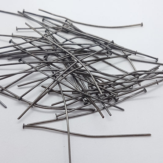 50pc Black Head Pins 4.5cm