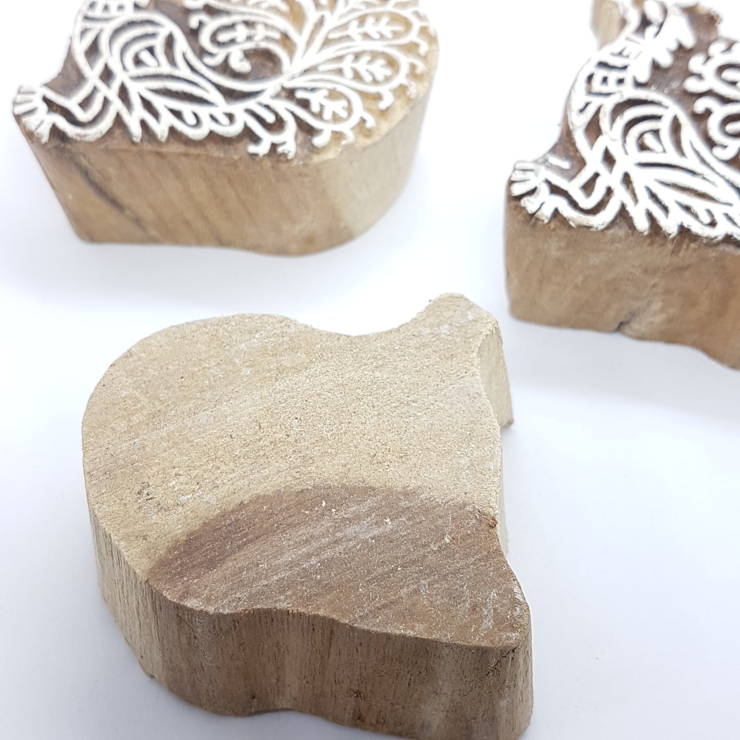 Peacock Hand Carved Indian Block Stamp