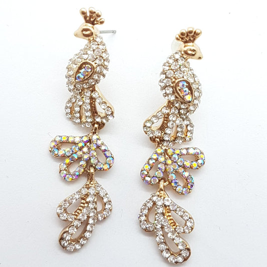 Peacock Rhinestone Earrings