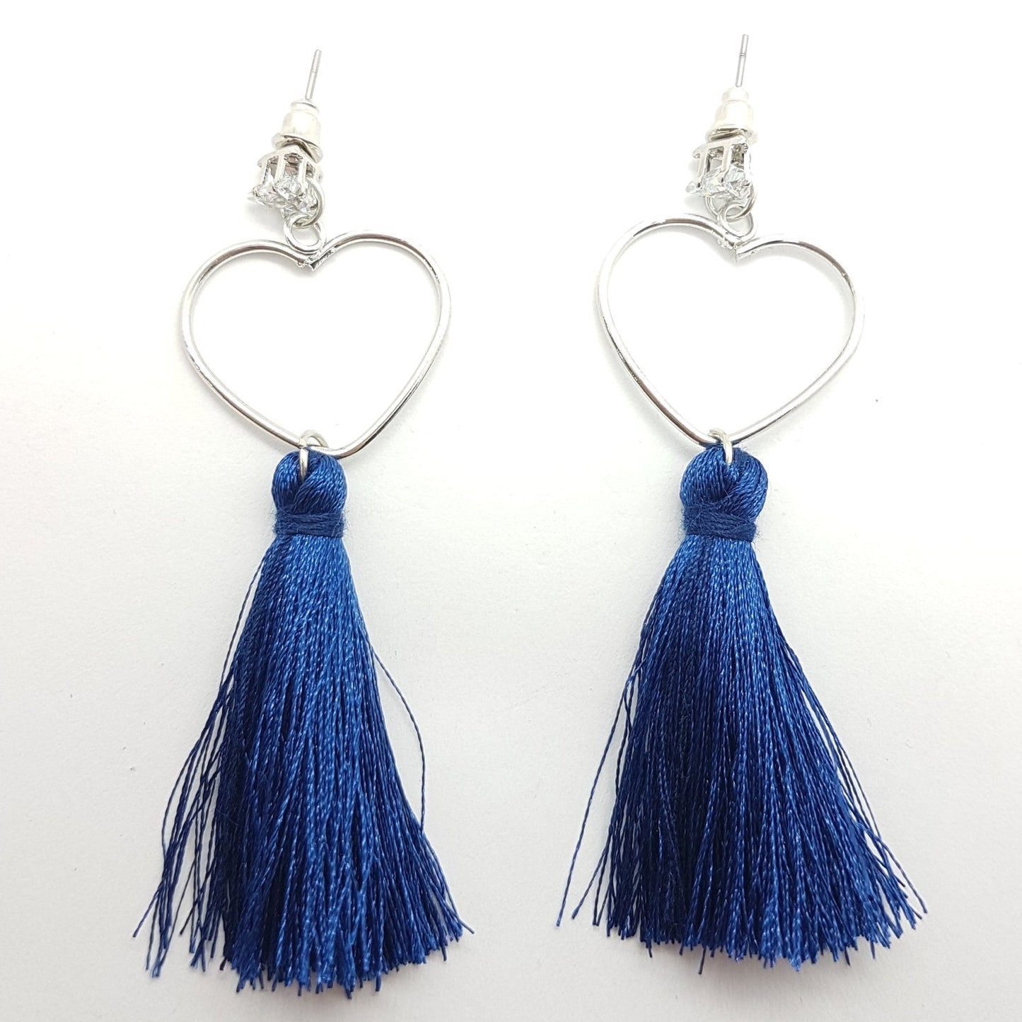 Blue Tassel Earrings