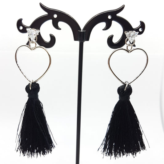 Black Tassel Earrings