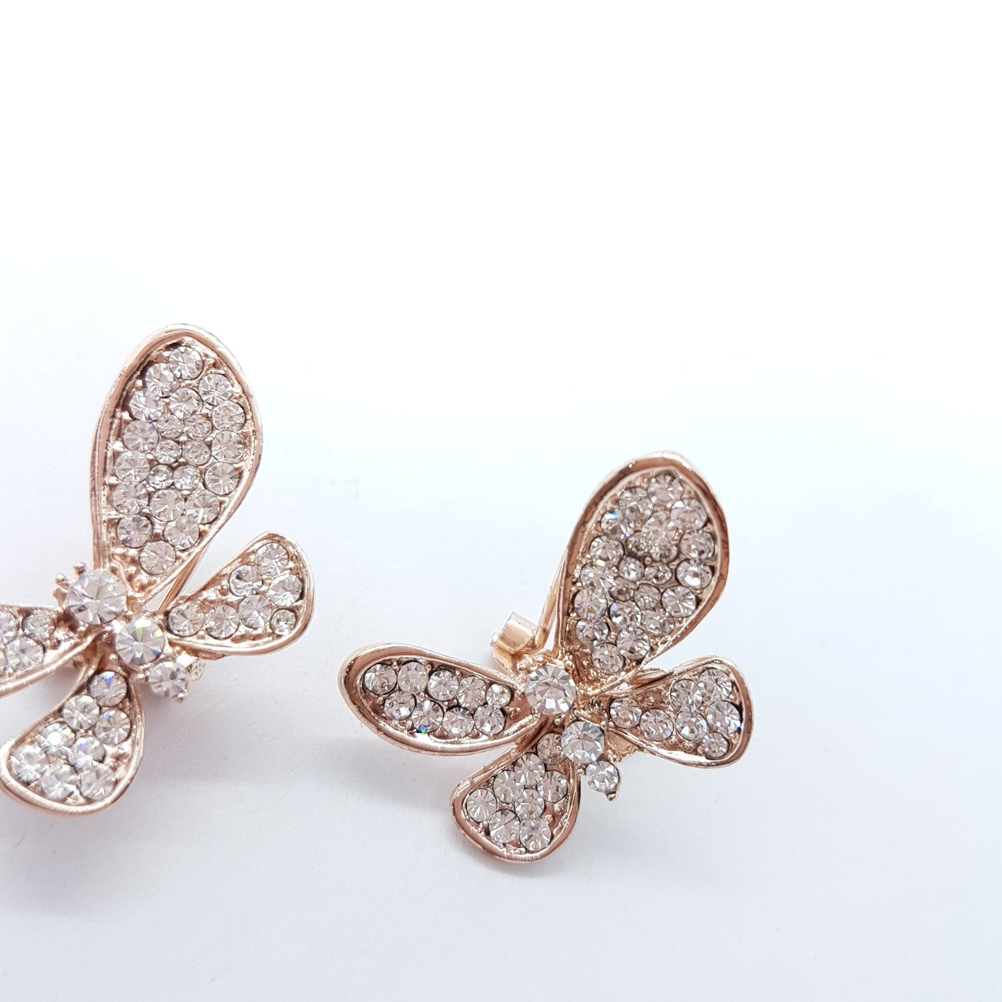 Rhinestone Butterfly Earrings