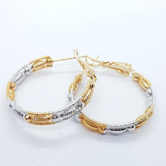 Two Colour Hoop Earrings