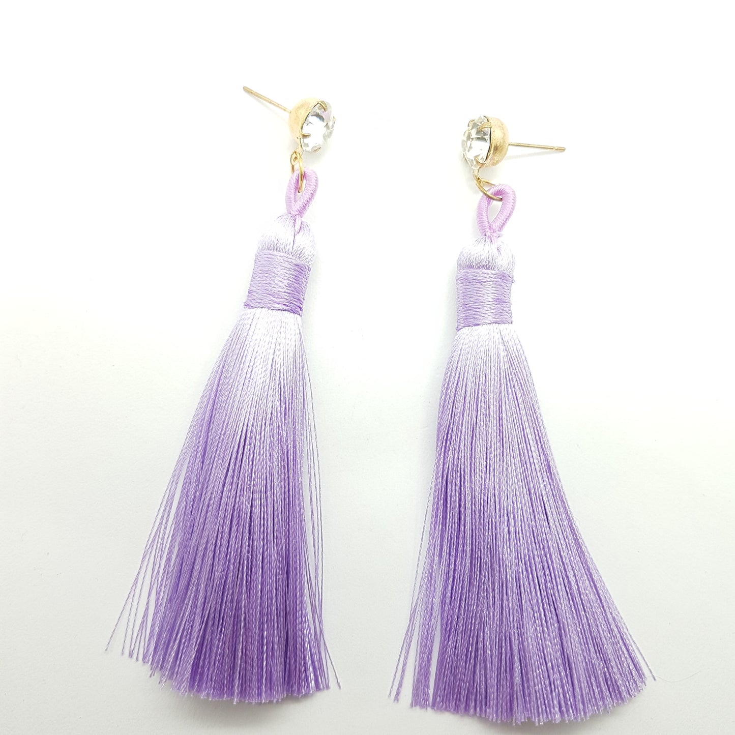 Purple Tassel Earrings