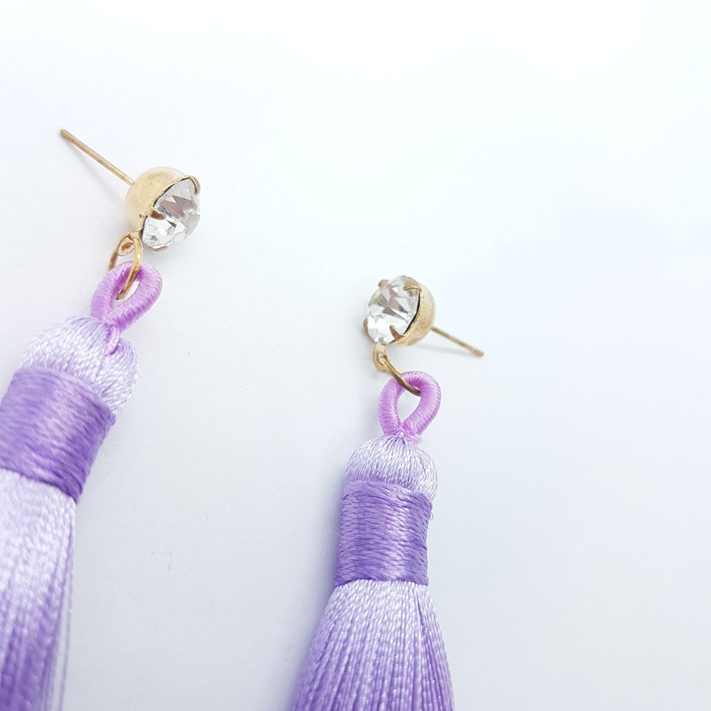 Purple Tassel Earrings