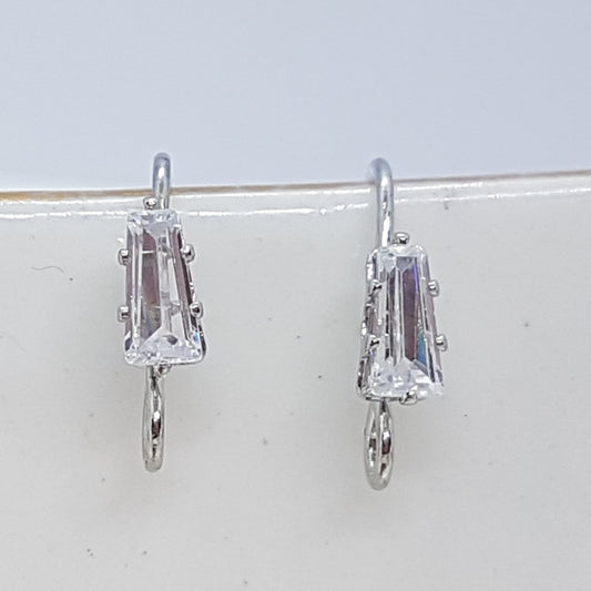 6pc Cubic Zirconia Earring Hooks