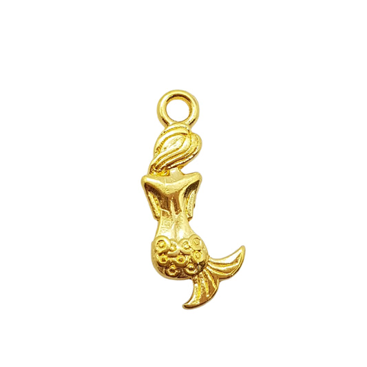 Gold Mermaid Charm