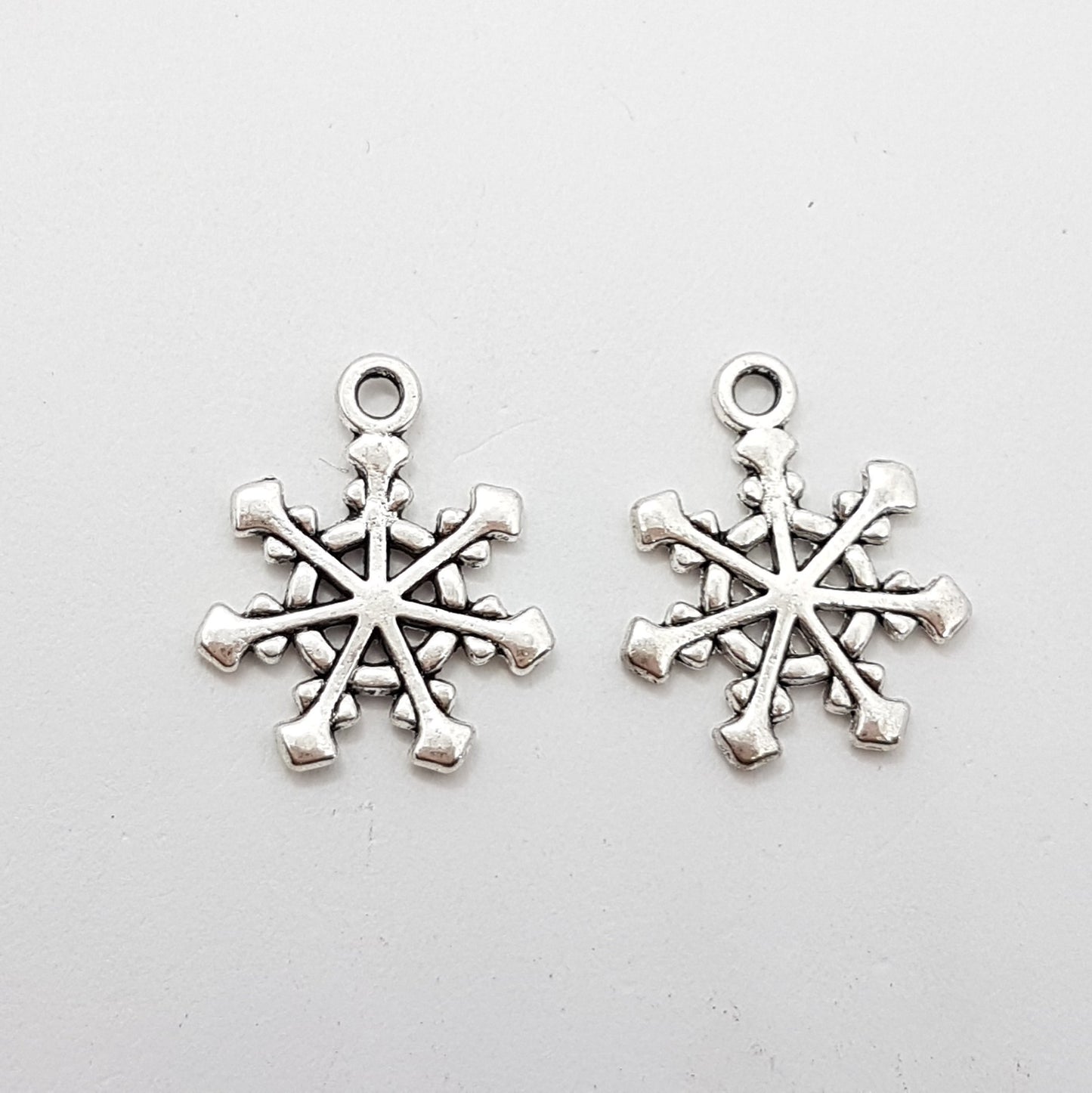 Antique Silver Snowflake Charm