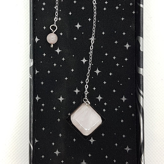 Rose Quartz Cube Pendulum