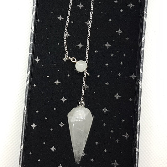 Rock Quartz Facet Pendulum