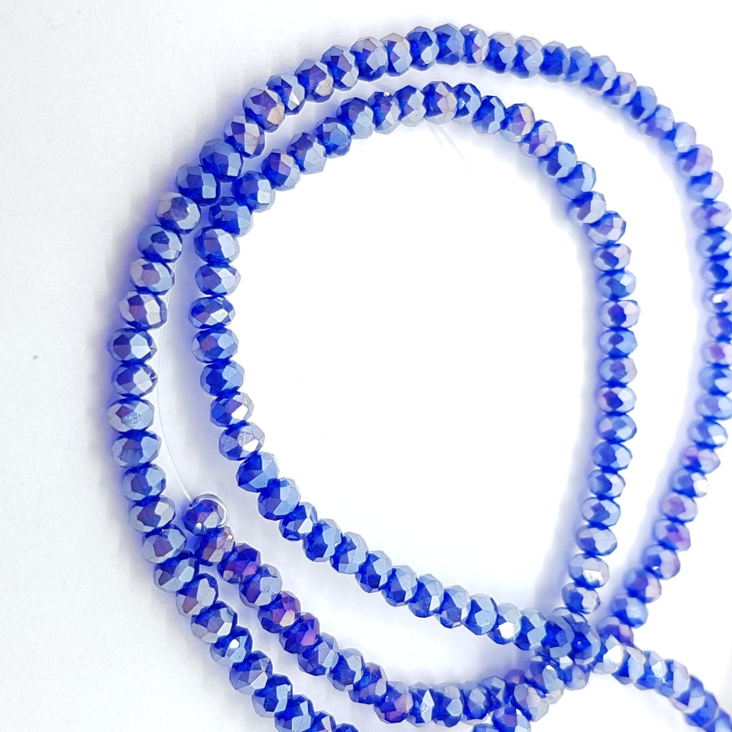 Blue Crystal Rondelle Beads