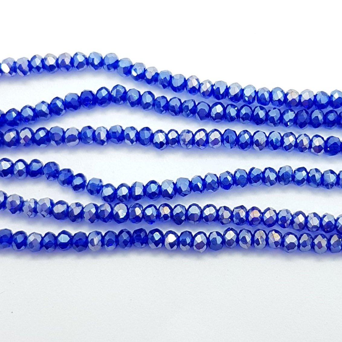 Blue Crystal Rondelle Beads