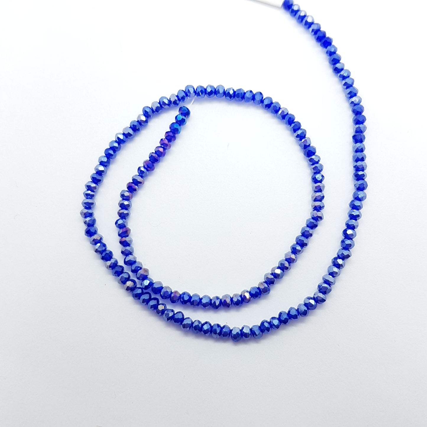 Blue Crystal Rondelle Beads