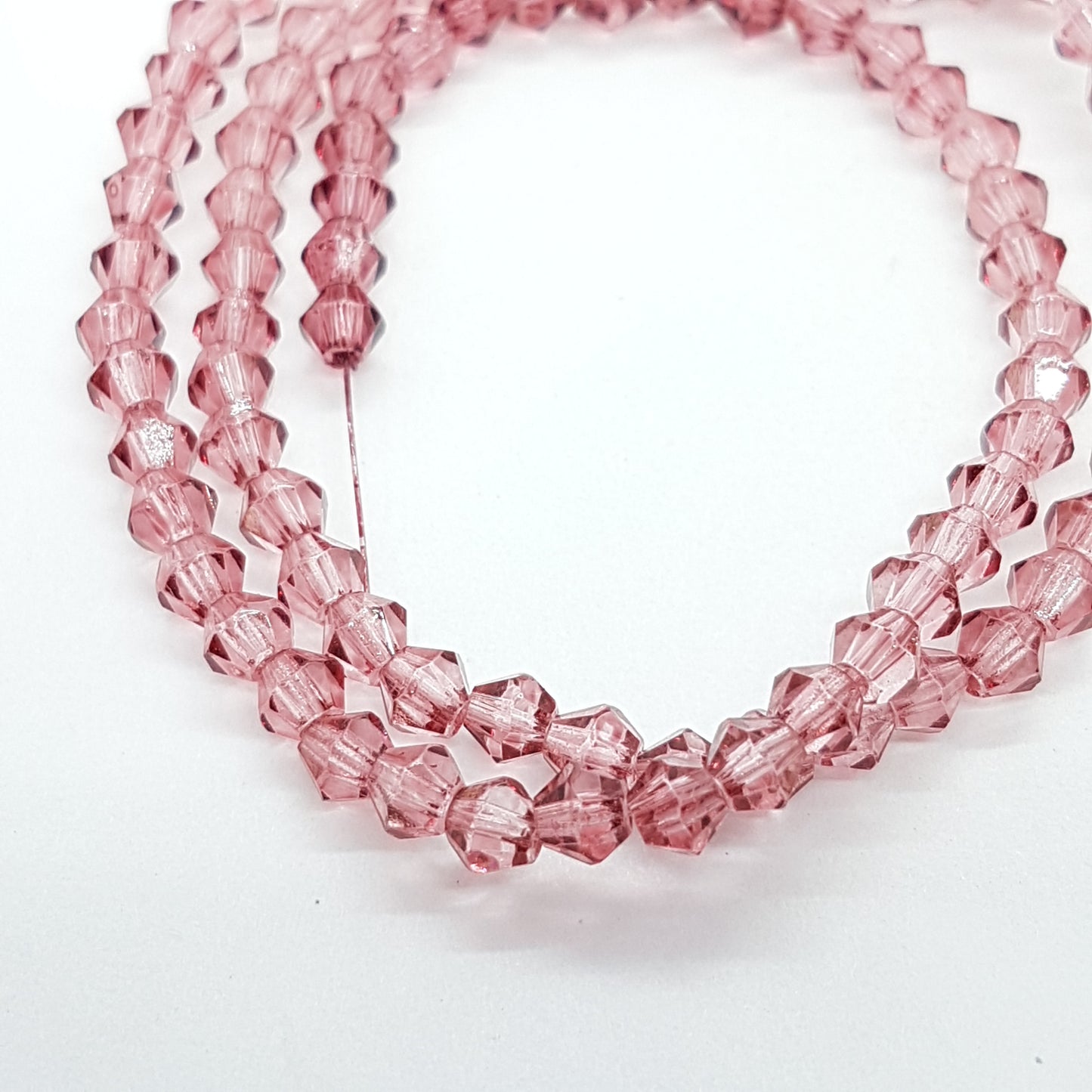 4mm Purple Crystal Glass Bicones