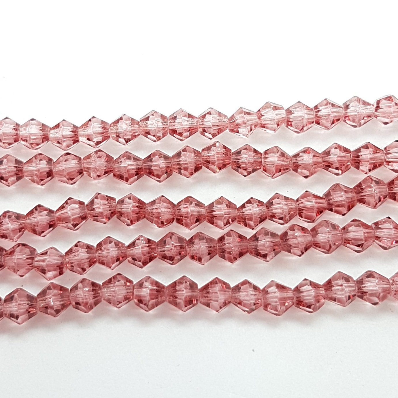 4mm Purple Crystal Glass Bicones