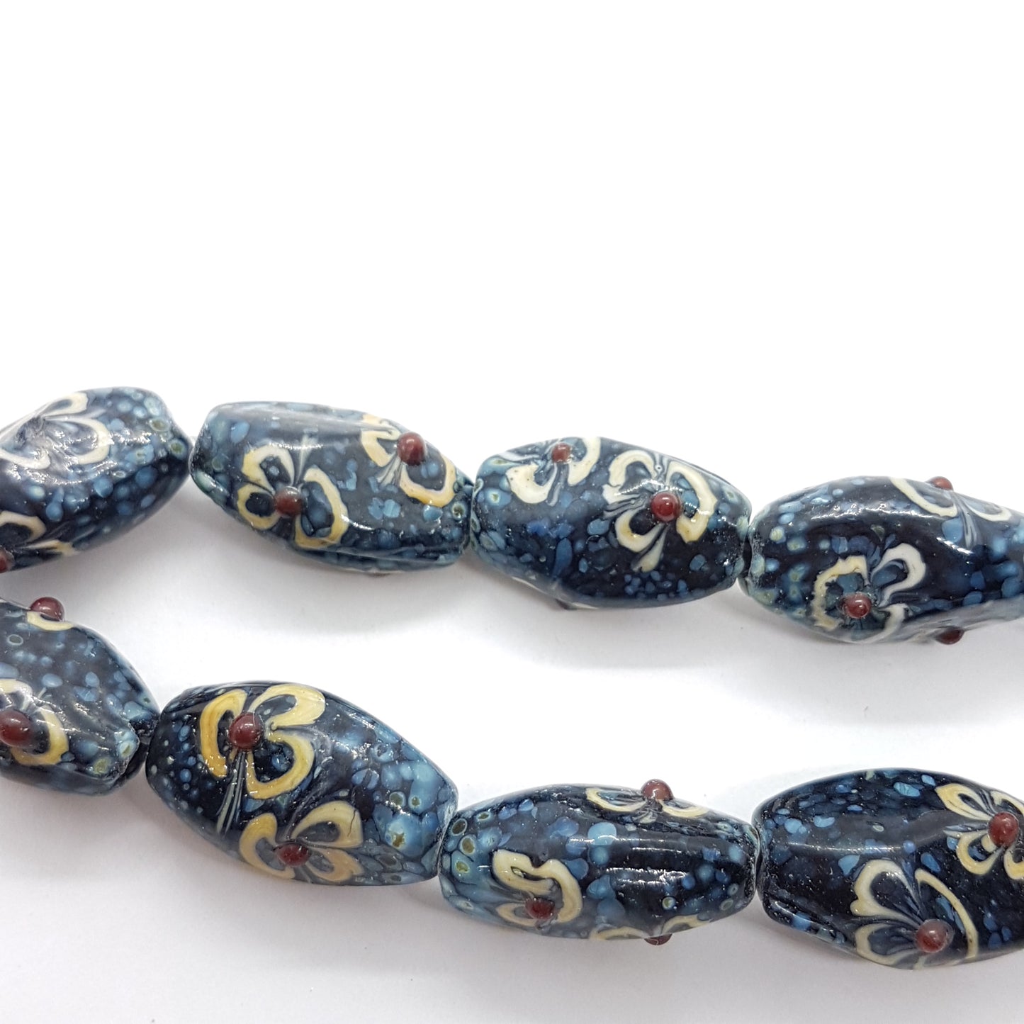 Faceted Handmade Lampwork Glass Bead