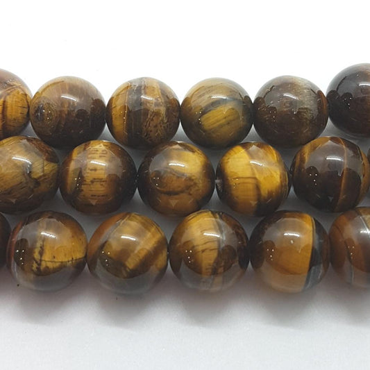 12mm Tiger's Eye Bead Strand