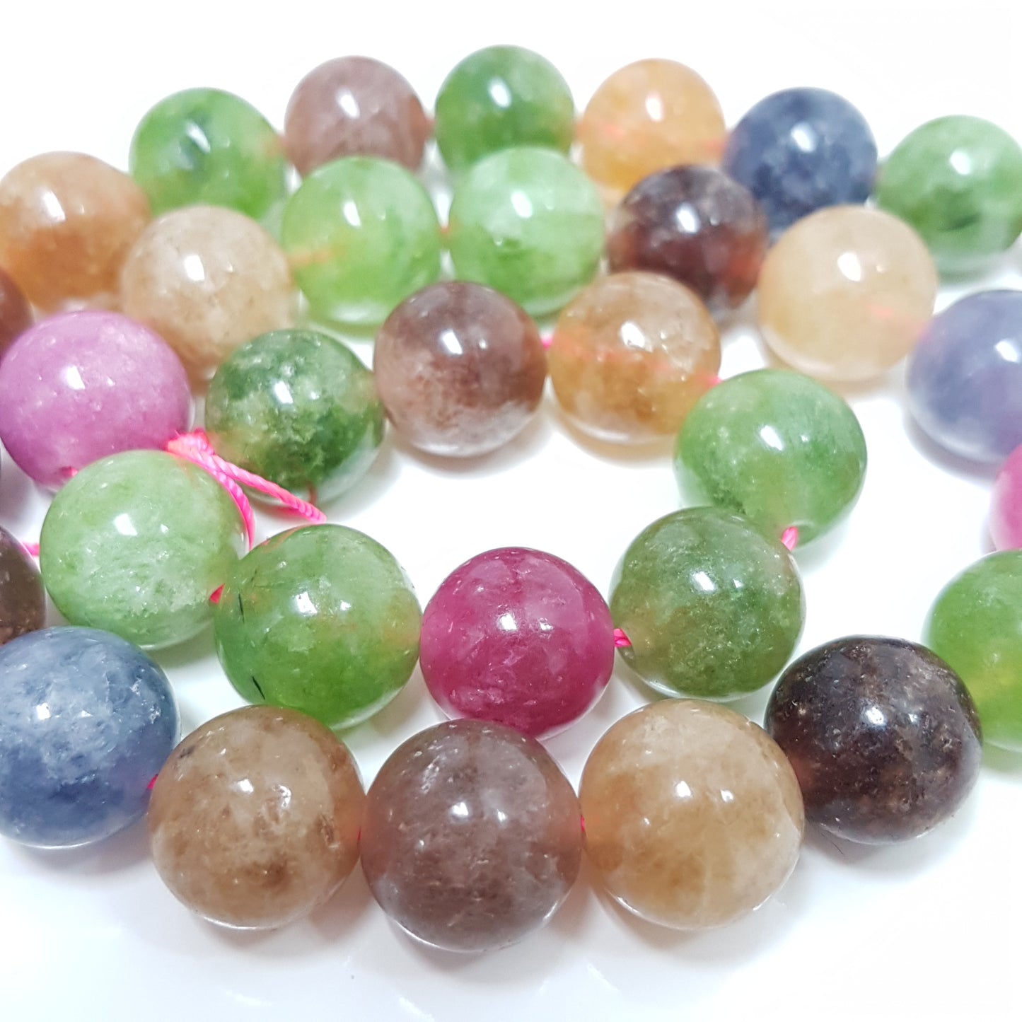 12mm Tourmaline Gemstone Beads