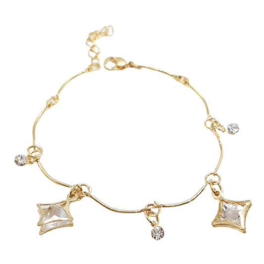 Diamond Drop Rhinestone Anklet