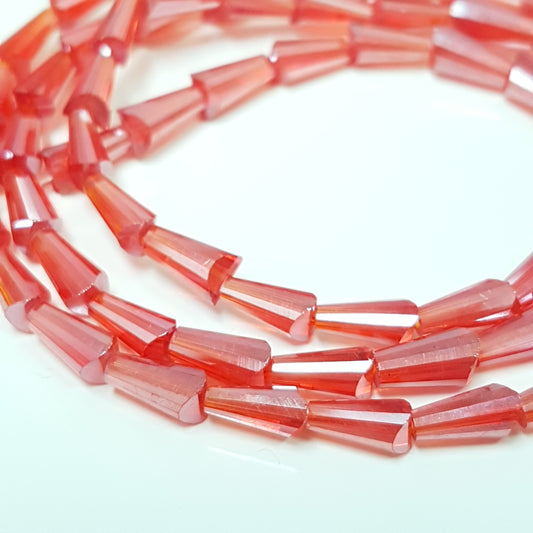 Red Crystal Glass Drop Beads