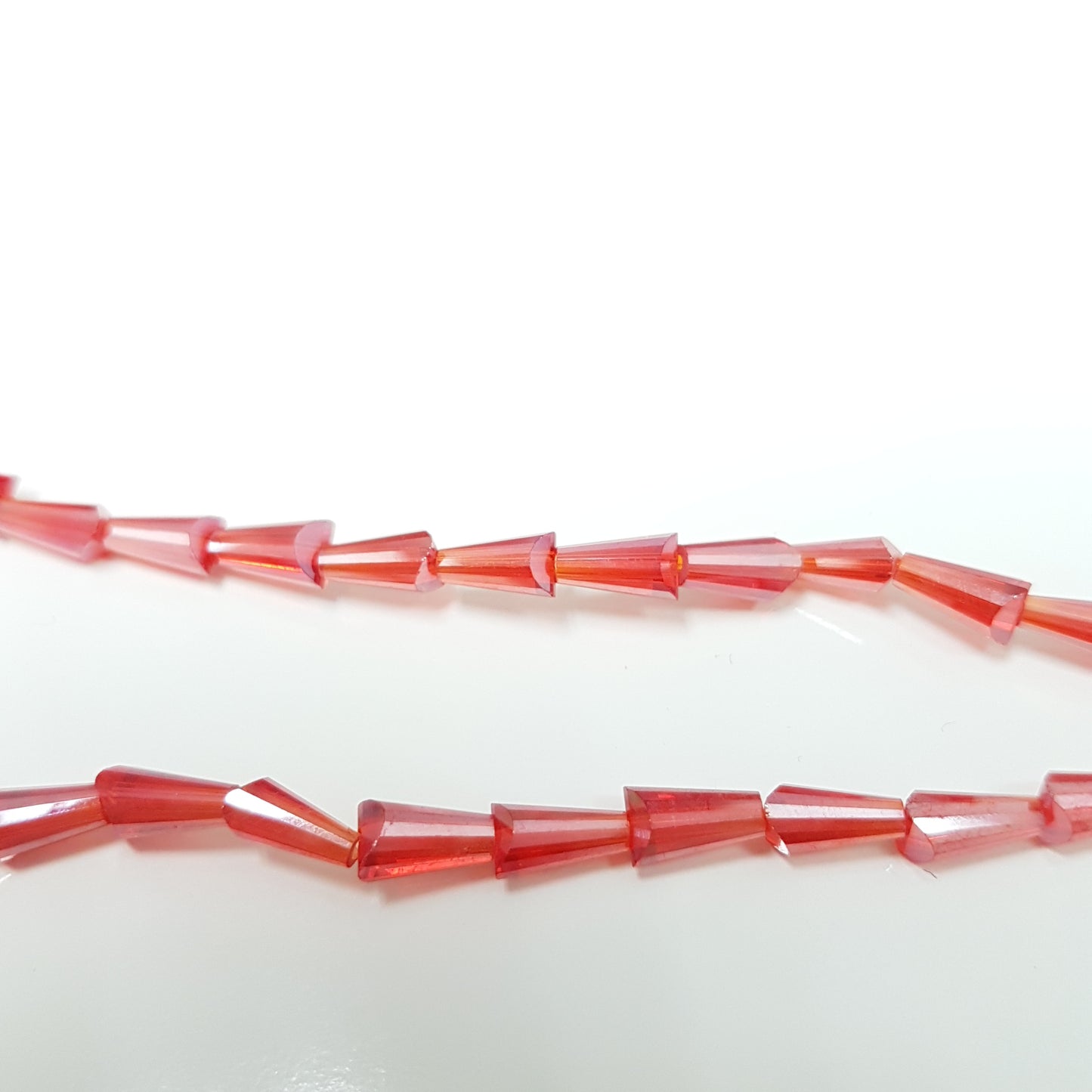Red Crystal Glass Drop Beads