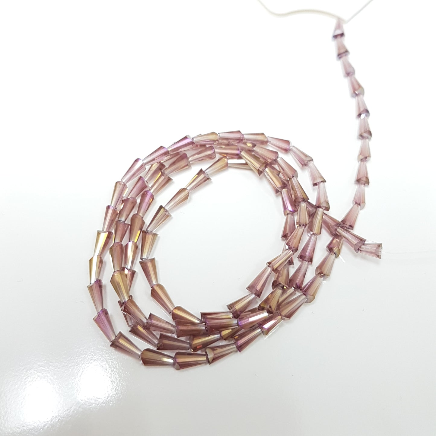 Purple Crystal Glass Drop Beads