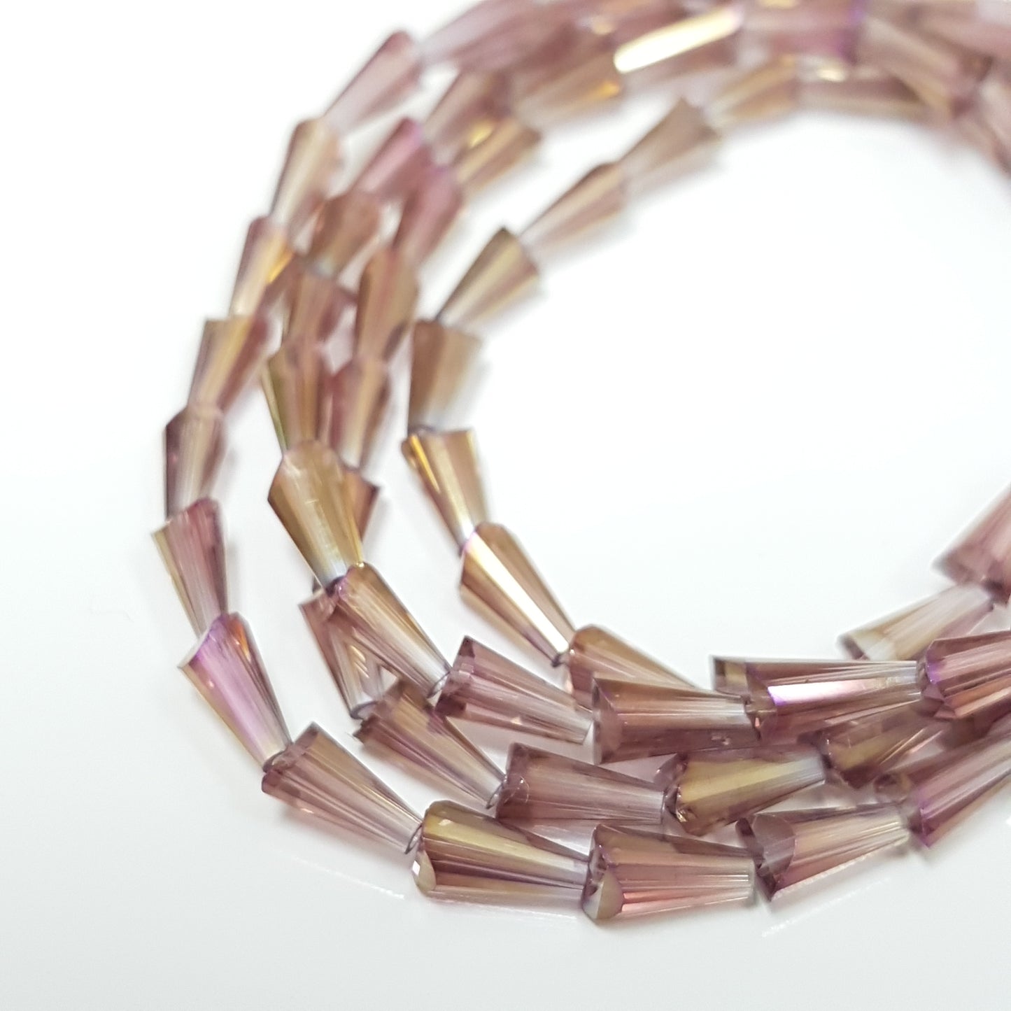 Purple Crystal Glass Drop Beads