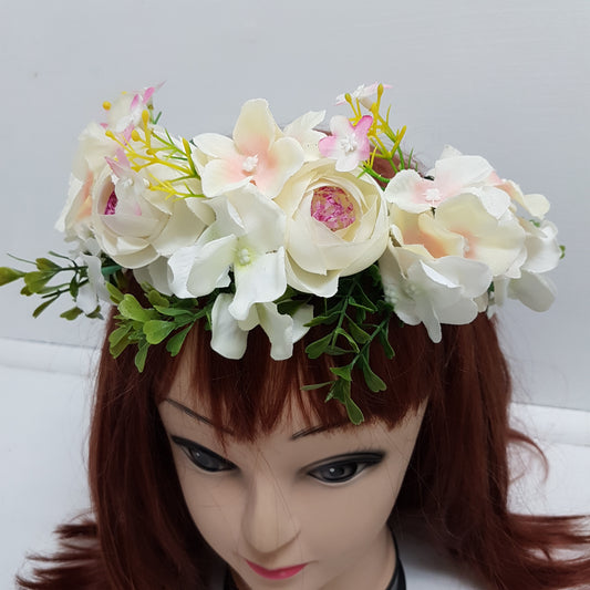 White Floral Hair Crown