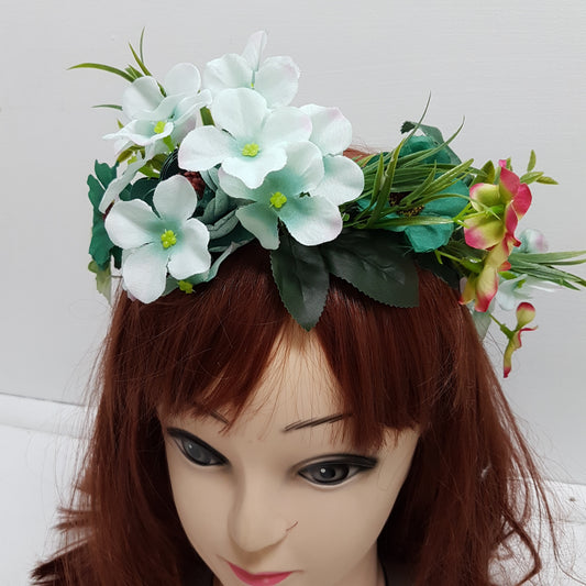 Blue Floral Hair Crown