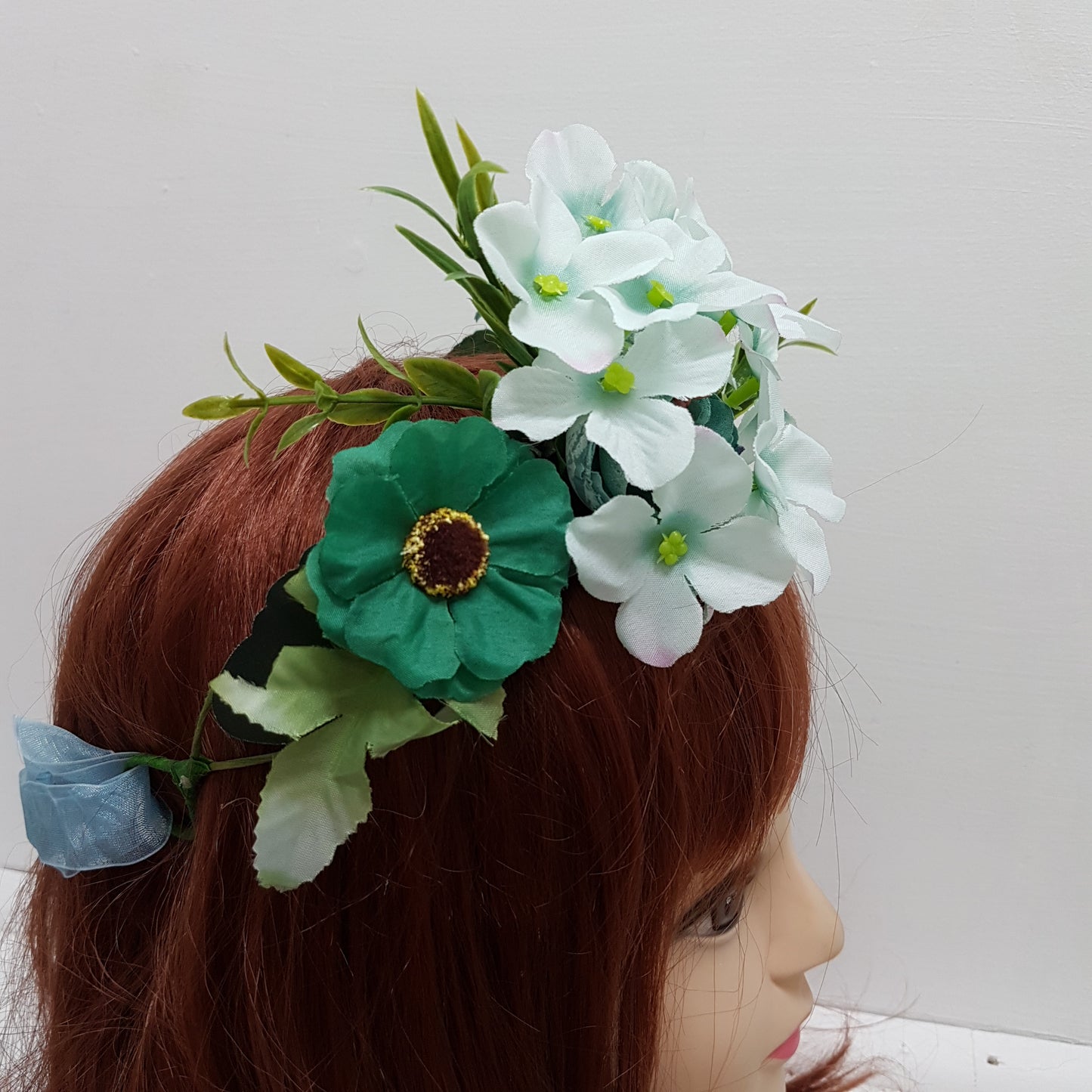 Blue Floral Hair Crown
