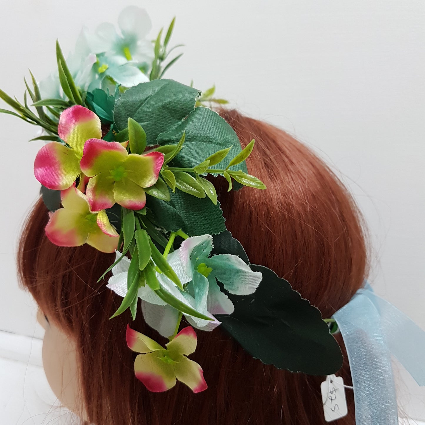 Blue Floral Hair Crown