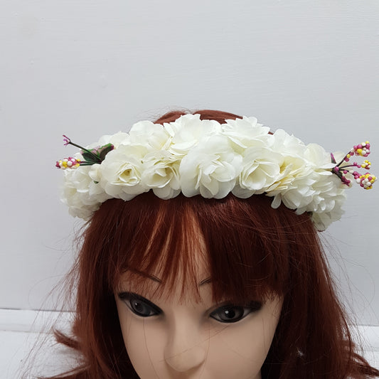 White Floral Hair Crown