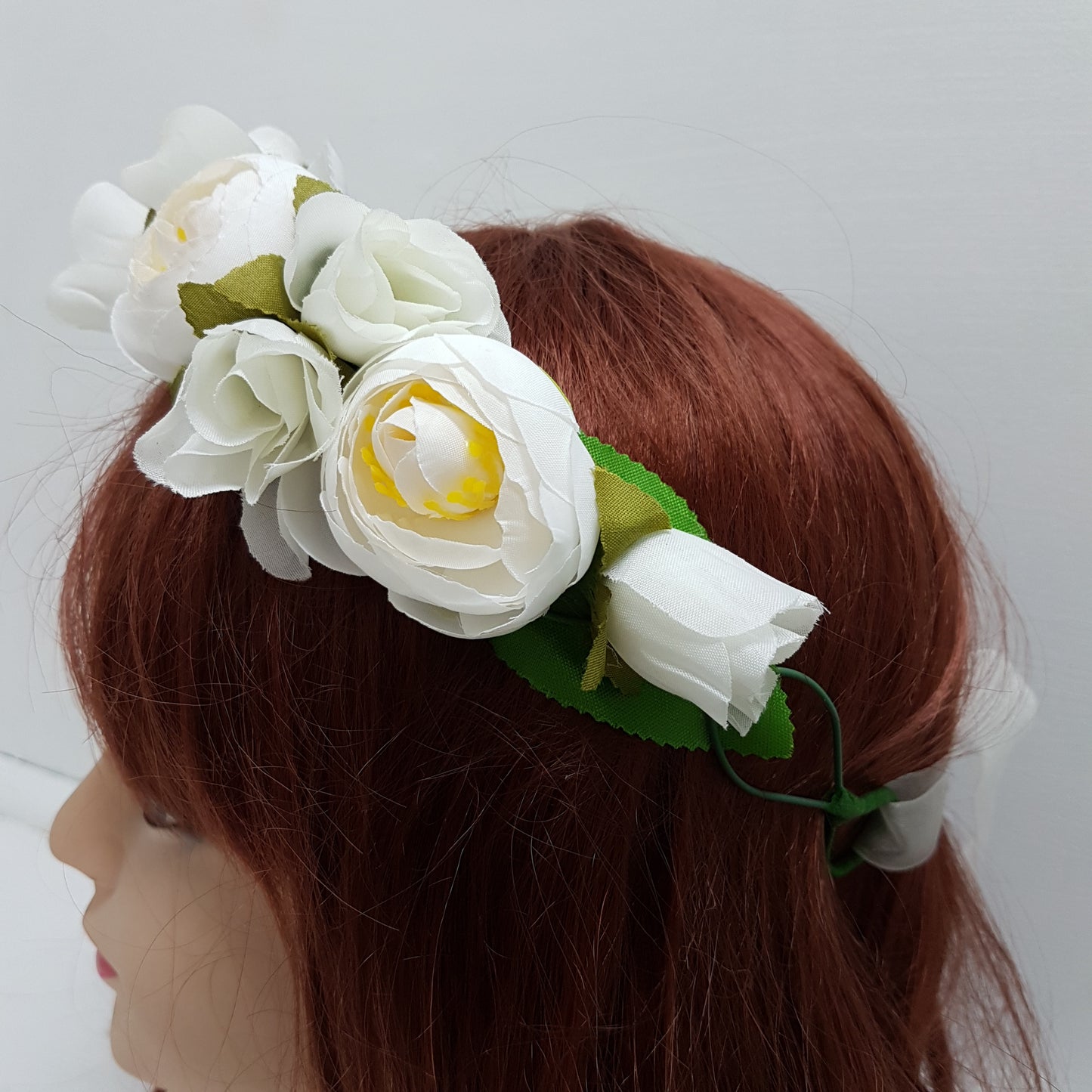 White Floral Hair Crown