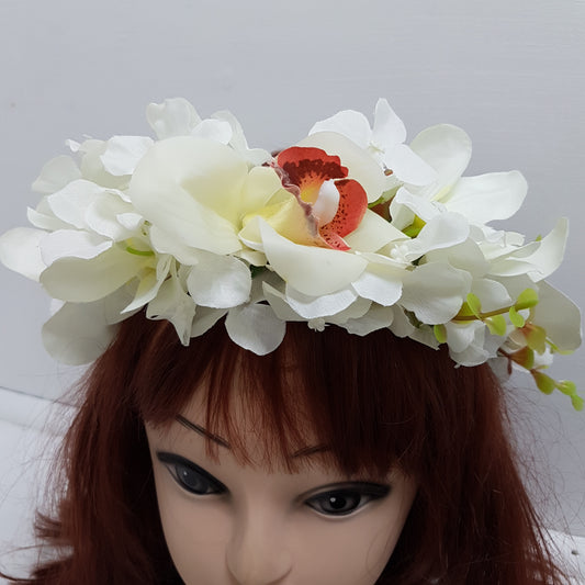 White Floral Hair Crown