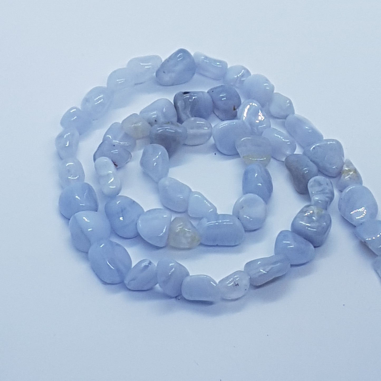 Blue Lace Agate Gemstone Nugget Beads