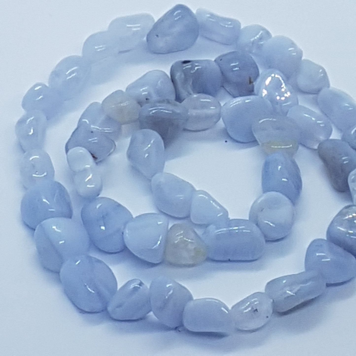Blue Lace Agate Gemstone Nugget Beads