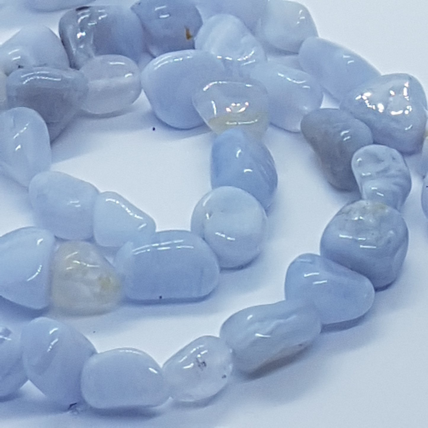 Blue Lace Agate Gemstone Nugget Beads