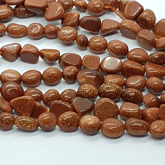 Goldstone Gemstone Nugget Beads