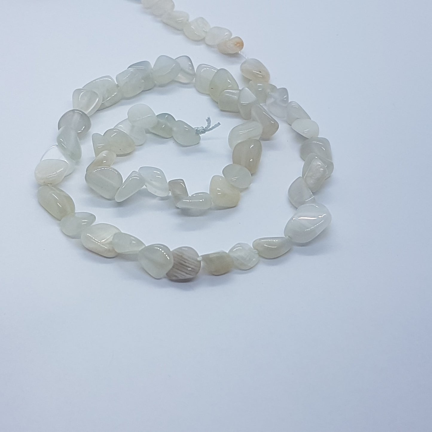 White Moonstone Gemstone Nugget Beads