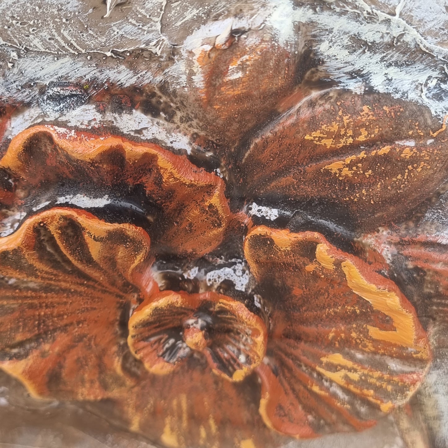 3D Buddha Oil Painting -Serene Flower