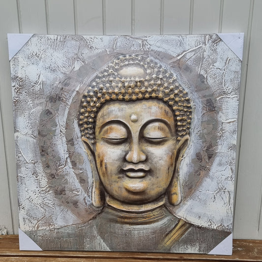 3D Buddha Oil Painting -Golden Halo