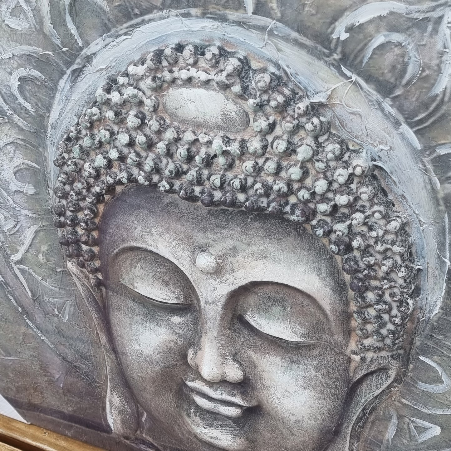 3D Buddha Oil Painting -Halo